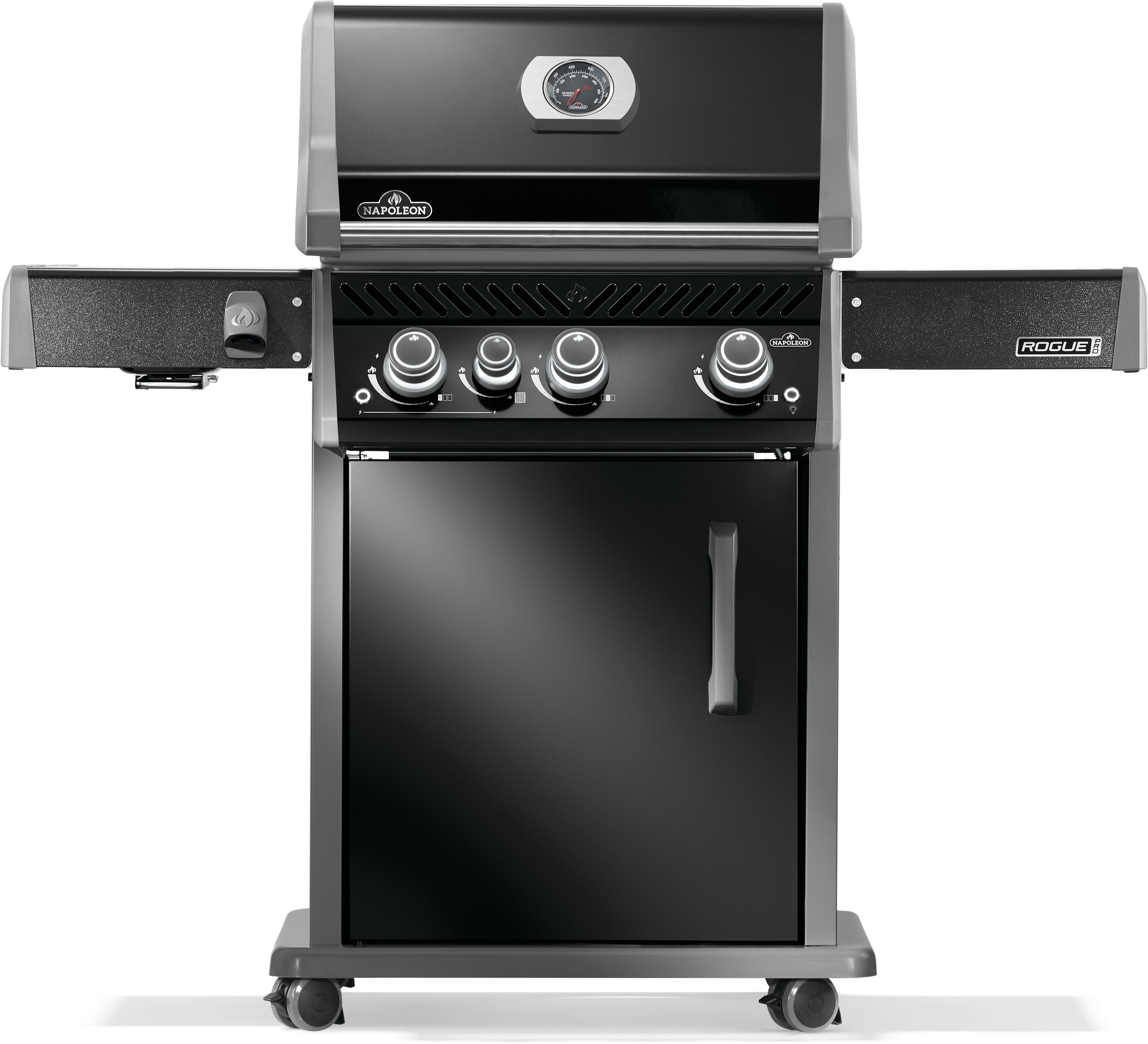Gril Rogue® PRO 425 au propane avec brûleur latéral infrarouge, noir